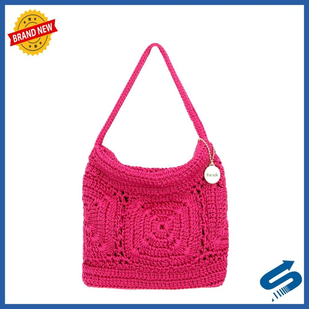 Mini Hobo Bag with Double Handles, Recycled Lining, Zip Pockets